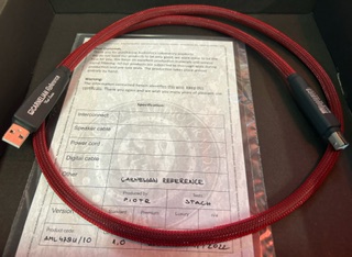 Audiomica Laboratory Carnelian Reference USB Digital Interconnect Cable A-B 1.0m - NEW OLD STOCK