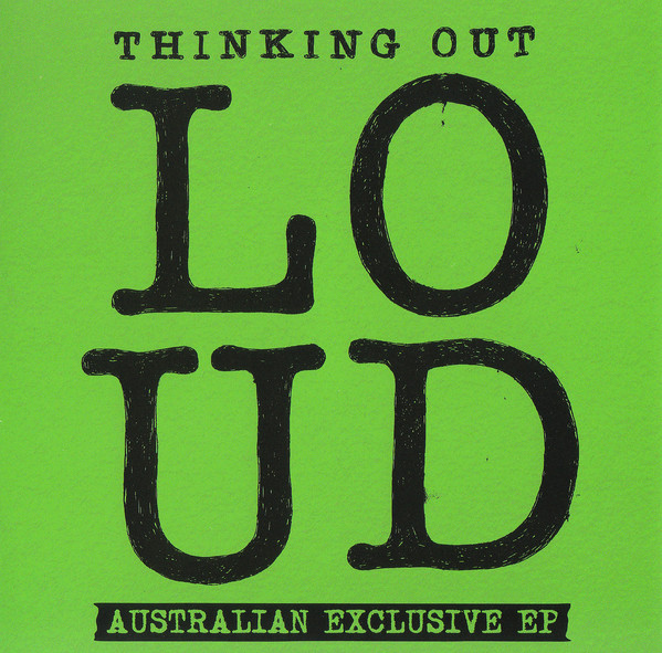 Ed Sheeran Thinking Out Loud Cd Australian Exclusive Ep