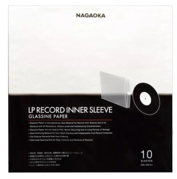 Nagaoka GRS-LP10 Glassine Paper Anti-Static Inner Sleeves (10-pack)