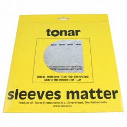 Tonar Nostatic 7'' Inner Record Sleeves Pack Of 50 5983/45